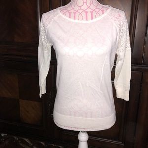 Off white August silk sweater top NWT